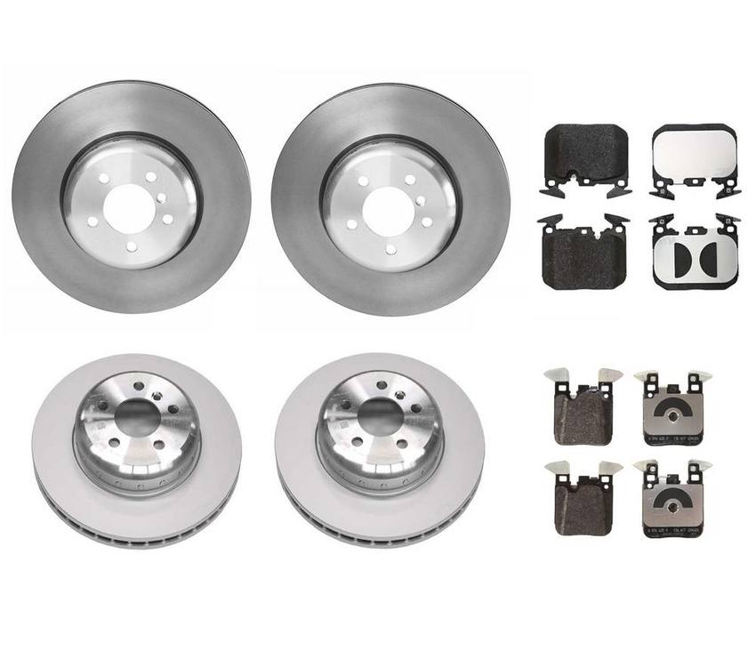 BMW Brake Kit - Pads and Rotors Front &  Rear (370mm/345mm)